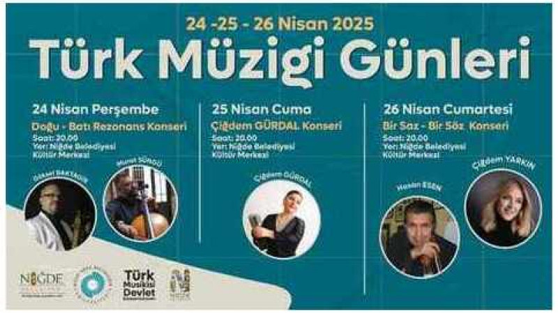 Niğde Türk Müziği Günleri'nde Süper Proğram..